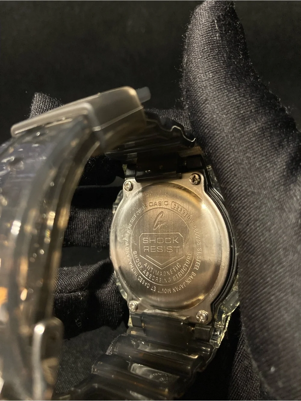 Clear and Silver G Shock Dw5600